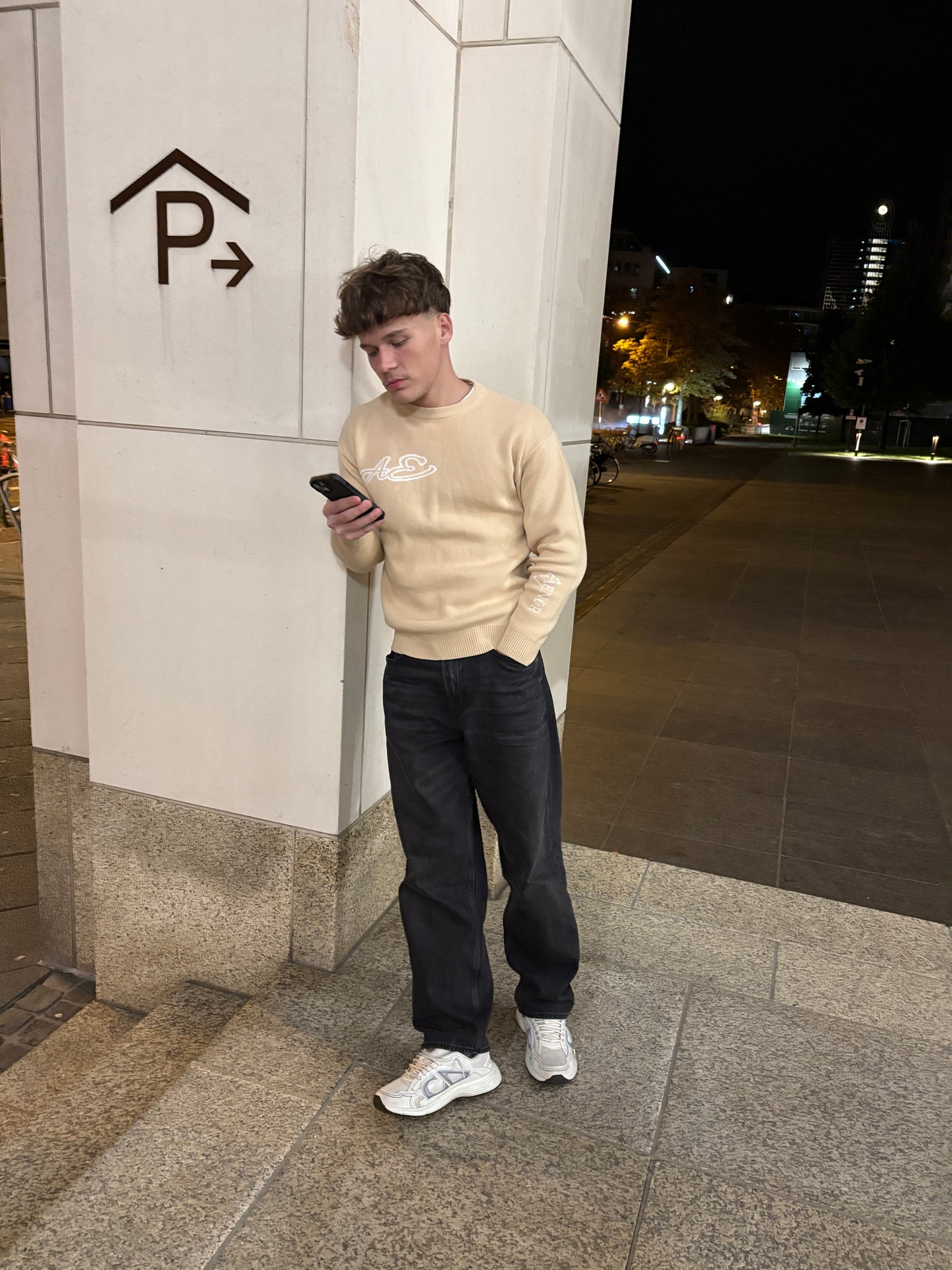 Beige Knit